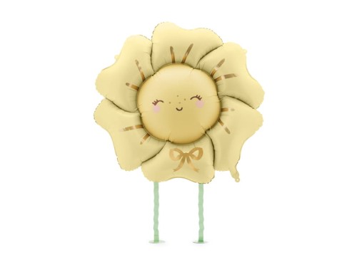 Balon foliowy Kwiatek, 104x104 cm, jasny beż