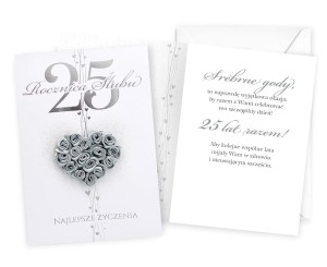 Karnet DK-1235 25 rocznica ślubu