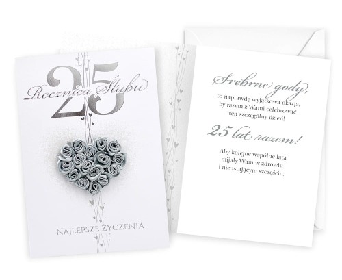 Karnet DK-1235 25 rocznica ślubu