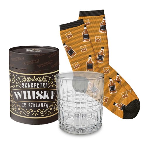 Skarpetki Gift Me Sox w szklance SWS-002 Whisky