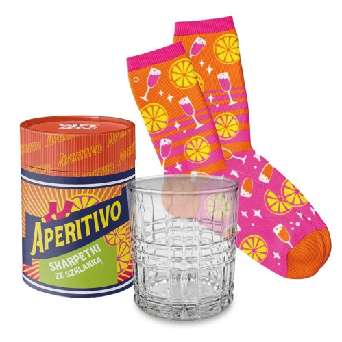 Skarpetki Gift Me Sox w szklance SWS-003 Aperitivo