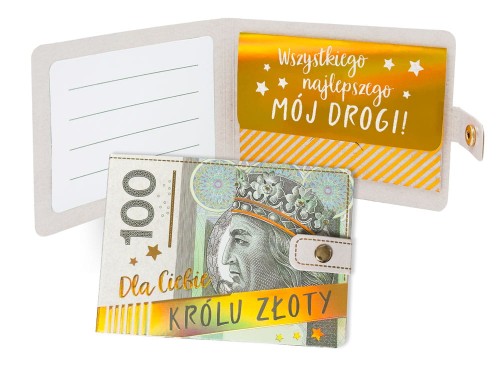 Portfelik POR-011 Dla Ciebie królu złoty (banknot 100 zł)