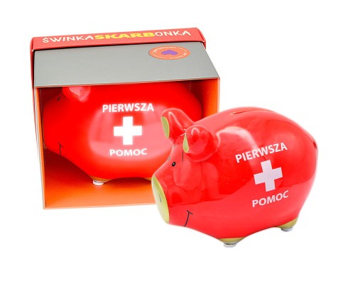 Skarbonka mała świnka SKM-017 Pierwsza pomoc