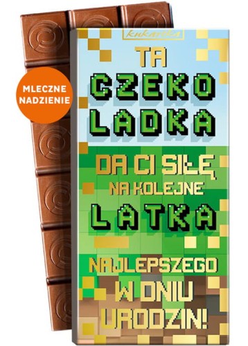 CZEKOLADA 459 Urodziny (piksele) (czekolada z nadzieniem)