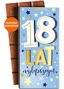 CZEKOLADA 460 Urodziny 18 (osiemnastka) (czekolada z nadzieniem)