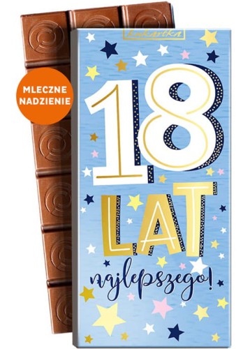 CZEKOLADA 460 Urodziny 18 (osiemnastka) (czekolada z nadzieniem)