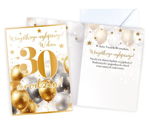 Karnet PR-570 Urodziny 30 (cyfry)