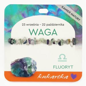 Bransoletka BRA-044 Znak zodiaku (Waga, fluoryt)