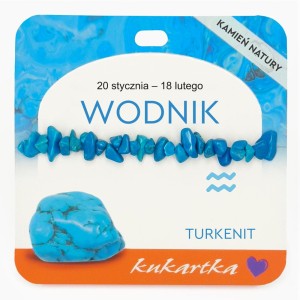 Bransoletka BRA-045 Znak zodiaku (Wodnik, turkenit)
