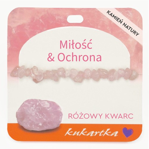 Bransoletka BRA-052 Miłość & Ochrona (różowy kwarc)
