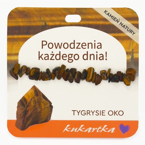 Bransoletka BRA-062 Powodzenia każdego dnia! (tygrysie oko)