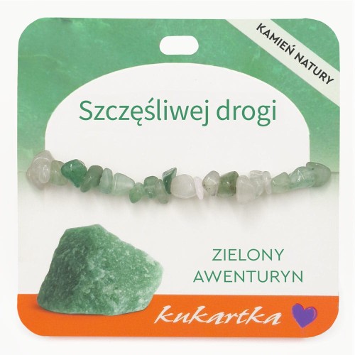 Bransoletka BRA-070 Szczęśliwej drogi (zielony awenturyn)
