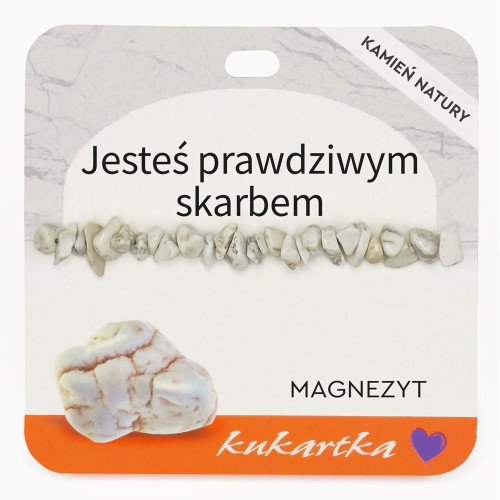 Bransoletka BRA-072 Jesteś prawdziwym skarbem (magnezyt)