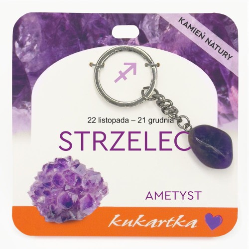 Brelok BKN-039 Znak zodiaku (Strzelec, ametyst)