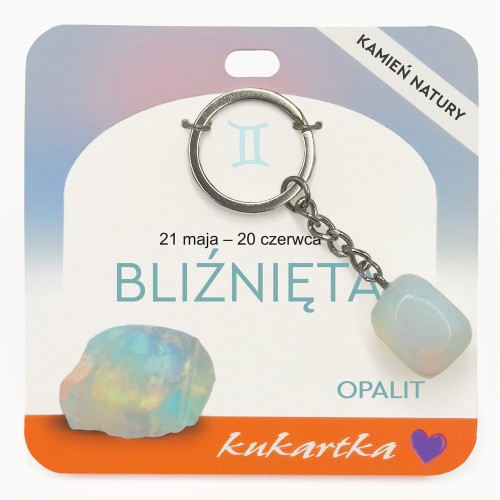 Brelok BKN-043 Znak zodiaku (Bliźnięta, opalit)
