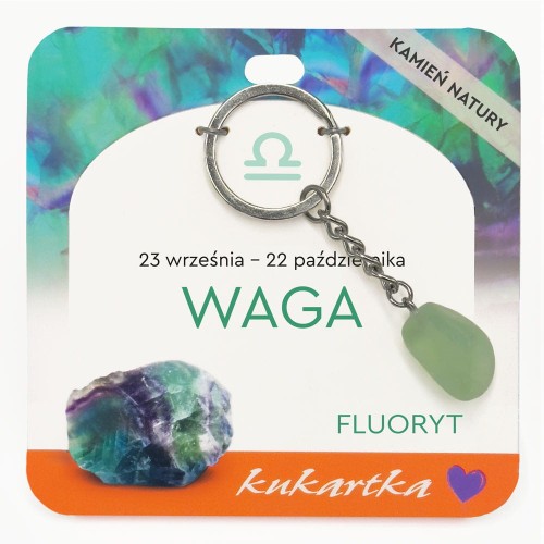 Brelok BKN-044 Znak zodiaku (Waga, fluoryt)