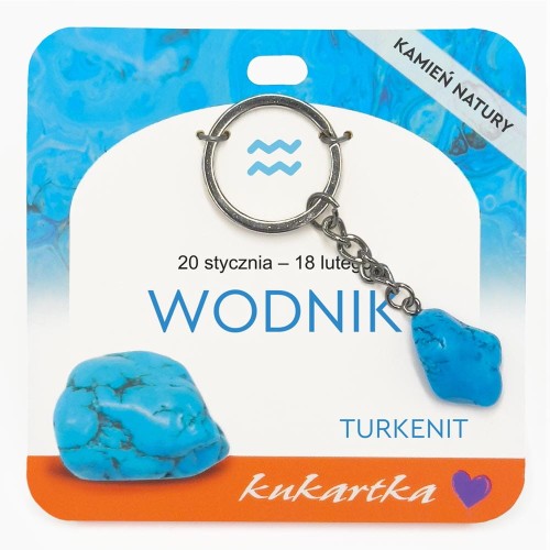 Brelok BKN-045 Znak zodiaku (Wodnik, turkenit)