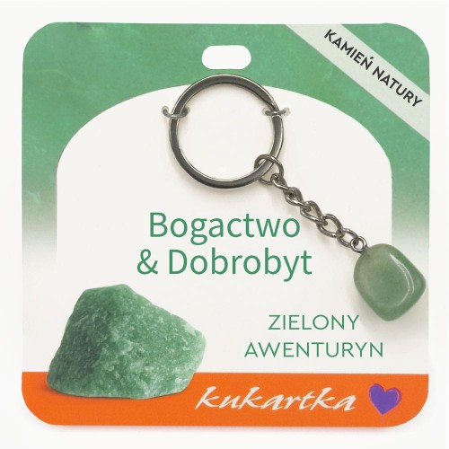 Brelok BKN-058 Bogactwo & Dobrobyt (zielony awenturyn)
