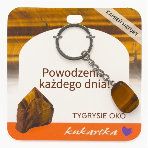 Brelok BKN-062 Powodzenia każdego dnia! (tygrysie oko)