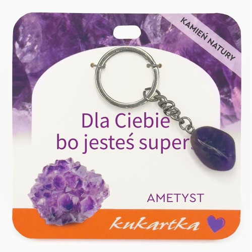 Brelok BKN-063 Dla Ciebie, bo jesteś super! (ametyst)