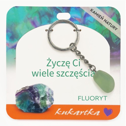 Brelok BKN-068 Życzę Ci wiele szczęścia (fluoryt)