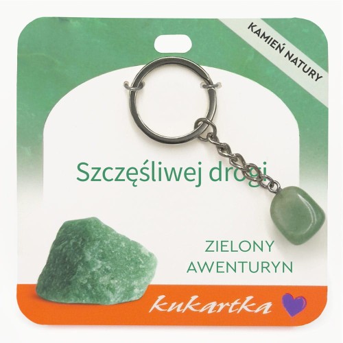 Brelok BKN-070 Szczęśliwej drogi (zielony awenturyn)