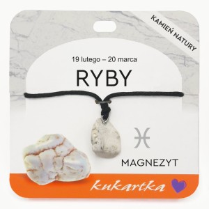 Naszyjnik NAS-048 Znak zodiaku (Ryby, magnezyt)
