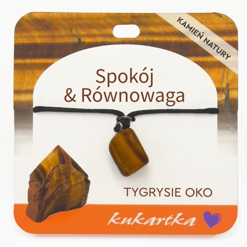 Naszyjnik NAS-050 Spokój & Równowaga (tygrysie oko)