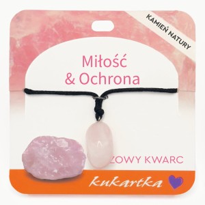 Naszyjnik NAS-052 Miłość & Ochrona (różowy kwarc)