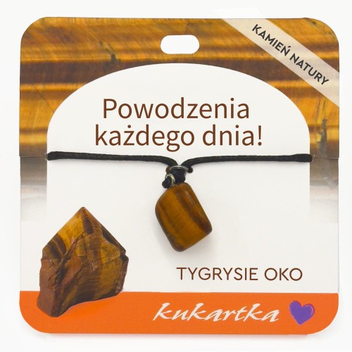 Naszyjnik NAS-062 Powodzenia każdego dnia! (tygrysie oko)