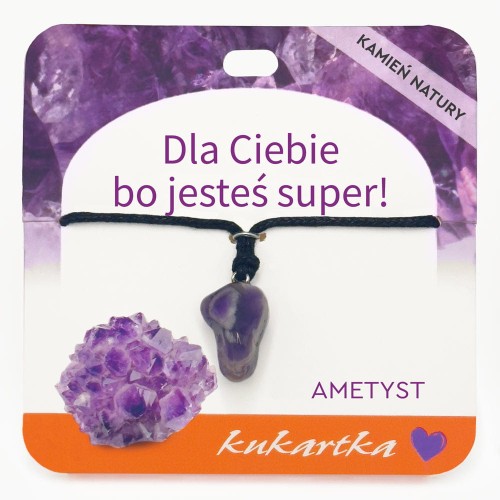 Naszyjnik NAS-063 Dla Ciebie, bo jesteś super! (ametyst)