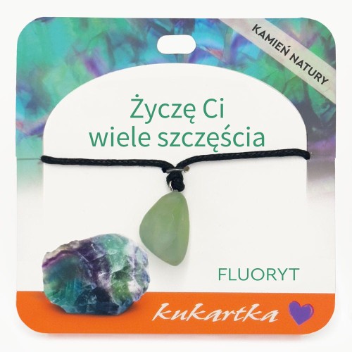 Naszyjnik NAS-068 Życzę Ci wiele szczęścia (fluoryt)