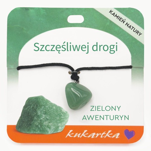 Naszyjnik NAS-070 Szczęśliwej drogi (zielony awenturyn)