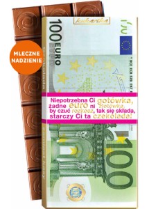 CZEKOLADA 456 Banknot 100 euro (czekolada z nadzieniem)