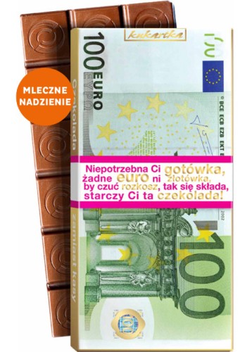 CZEKOLADA 456 Banknot 100 euro (czekolada z nadzieniem)