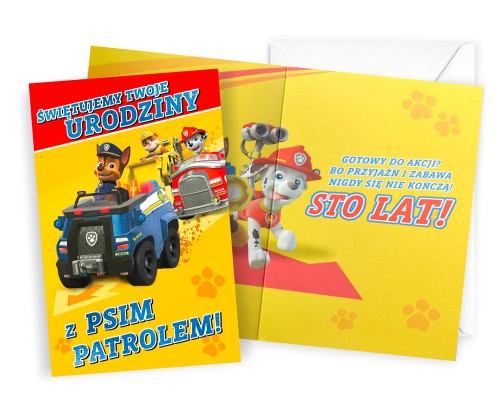 Karnet DHS-038 Urodziny (Psi Patrol, chłopiec)