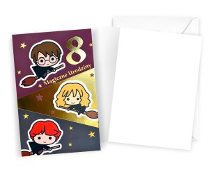 Karnet DHS-023 Urodziny 8 (Harry Potter, cyferki)