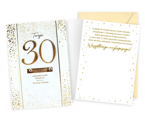 Karnet DK-1366 Urodziny 30 (cyfry)