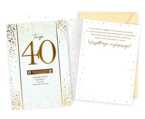 Karnet DK-1367 Urodziny 40 (cyfry)