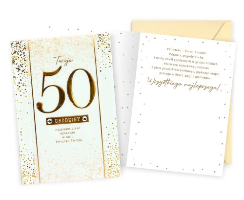 Karnet DK-1368 Urodziny 50 (cyfry)