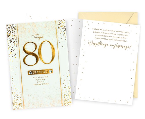 Karnet DK-1371 Urodziny 80 (cyfry)
