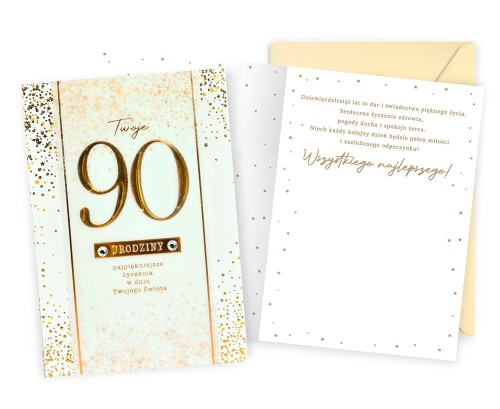 Karnet DK-1372 Urodziny 90 (cyfry)