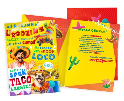 Karnet Gigant GN-003 Urodziny (taco, Meksyk)