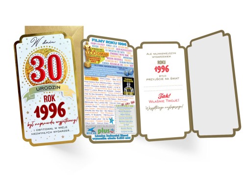 Karnet PM-448 Urodziny 30 (cyfry, roczniki) 2026