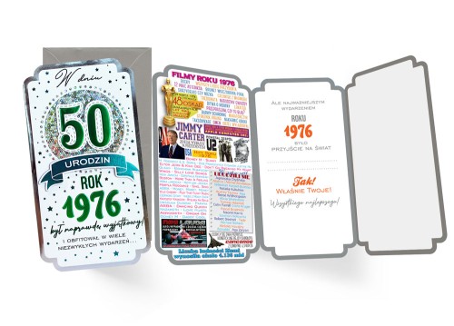 Karnet PM-452 Urodziny 50 (cyfry, roczniki) 2026