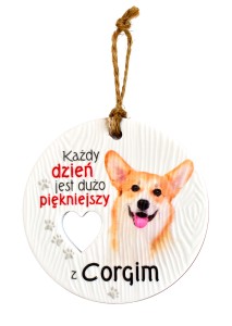 Ceramiczna zawieszka CEZ-095 Corgi