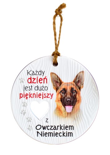 Ceramiczna zawieszka CEZ-114 Owczarek Niemiecki