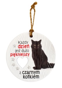 Ceramiczna zawieszka CEZ-122 Czarny kotek