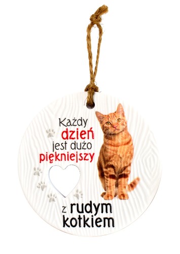 Ceramiczna zawieszka CEZ-123 Rudy kotek