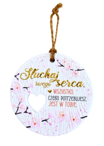 Ceramiczna zawieszka CEZ-167 Słuchaj swego serca